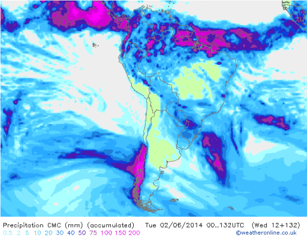 Here is a look at the Canadian precipitation accumulation through June the 3rd.