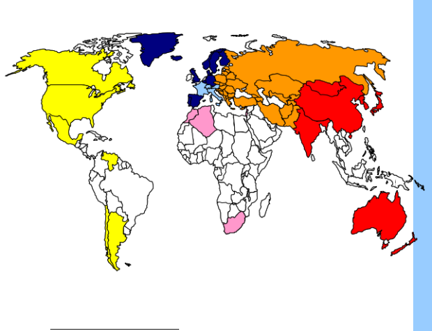 Countries with ski resorts.  image:  Laurent Vanat 