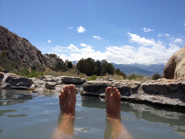Travertine hot springs.  