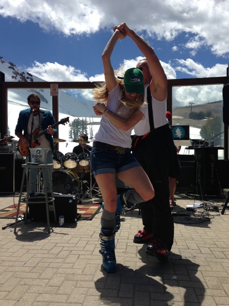 cutting loose to the band today.