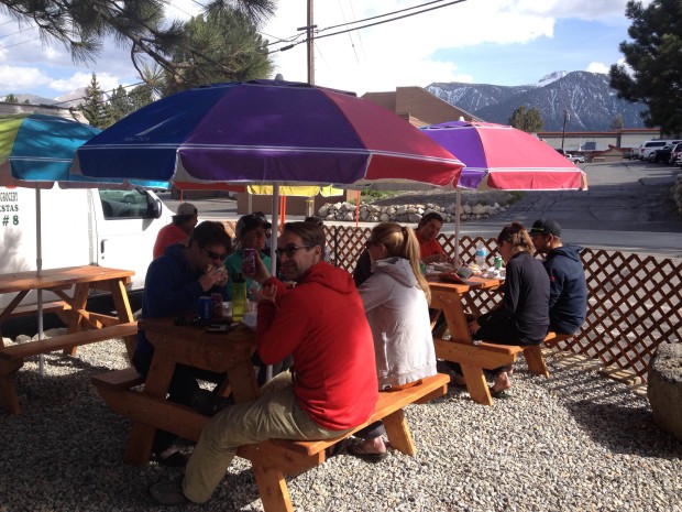 Post ski burritos at the Latin Market.  Best burritos in town, by far.