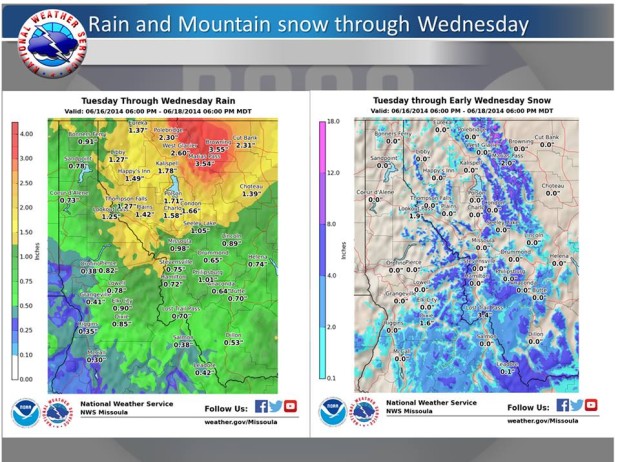 Montana weather maps for this storm