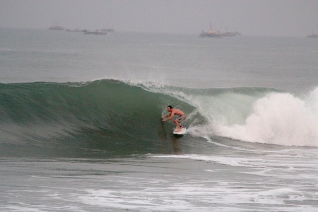 Miles getting some tube time yesterday.