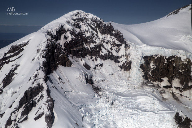 aerial photo of mt. rainier