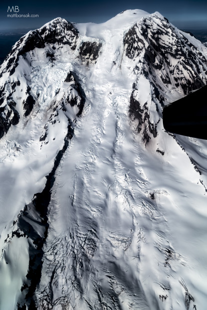 aerial photo of mt. rainier