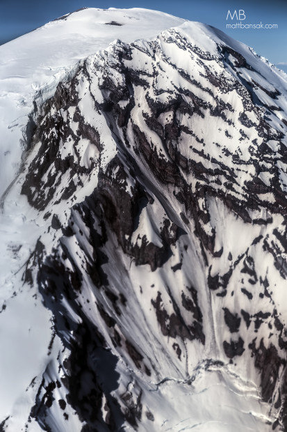 aerial photo of mt. rainier