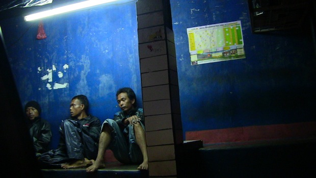 The mountains of Java on a rainy night