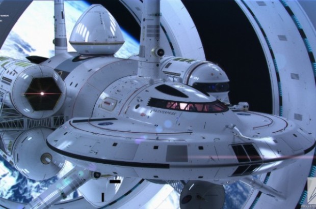 NASA mock up of their warp speed spaceship. photo: Mark Rademaker/NASA