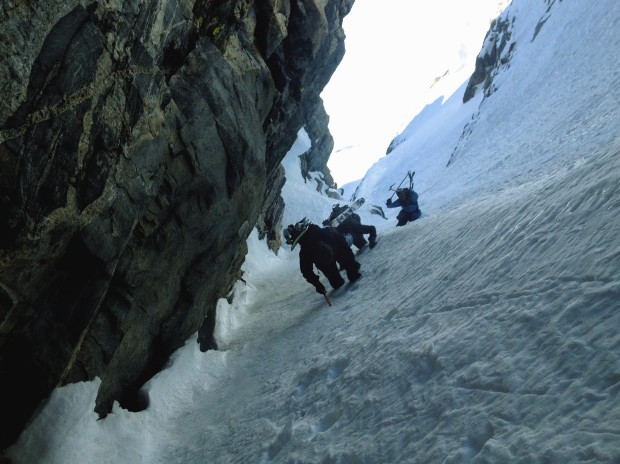 Hiking in perfect ‘Swiss Formation’ style.