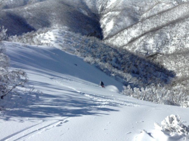 Rob getting some in the backcountry