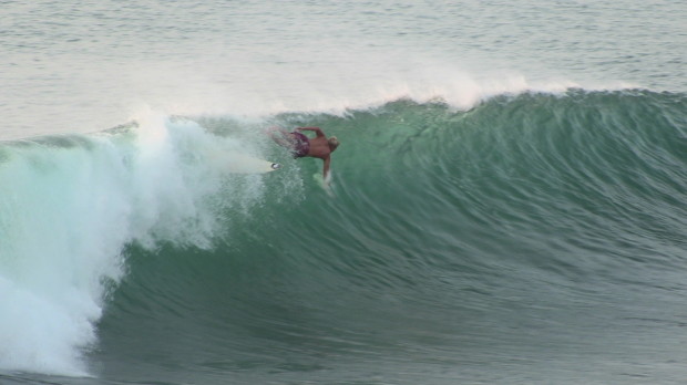 Late drop at Padang Padang, Bali.  July 8th, 2014