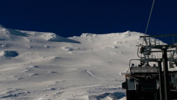 Hikers going for the summit at Turoa - July 28th