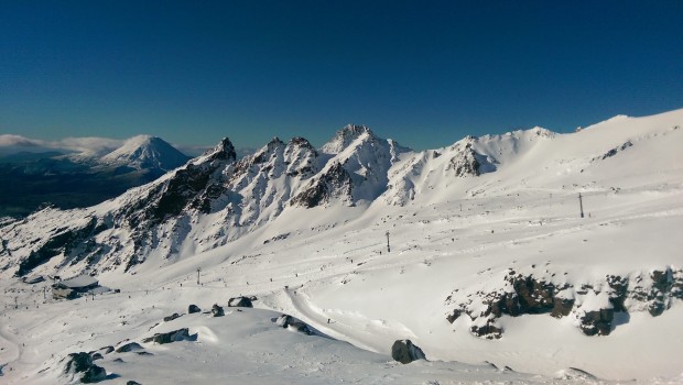 The Whakapapa Pinnacles with Mt. Ngauruhoe in the background (left) - July 26th