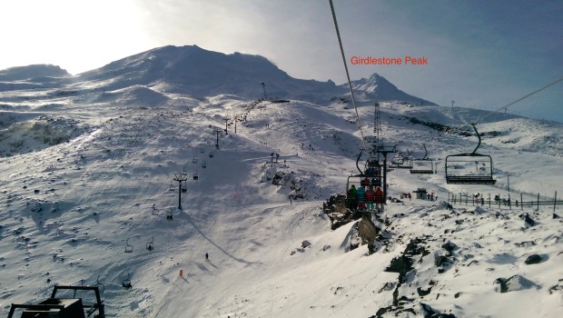 Turoa's upper mountain offering. Still a bit spotty in places