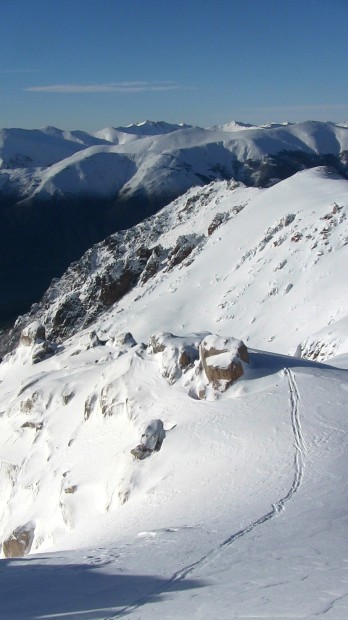 Skin track up La Laguna today.  photo:  snowbrains.com