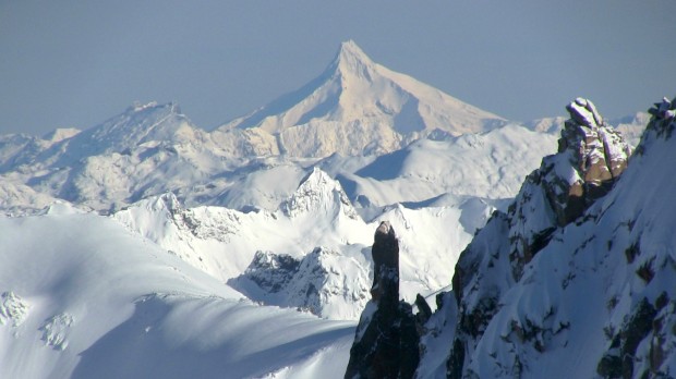 Puntiagudo, Chile.  View from the top of La Laguna.  photo:  snowbrains.com