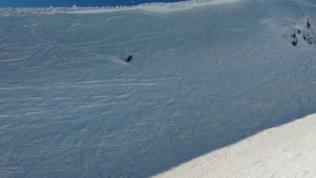 Alex making spring turns in Clay's Leap