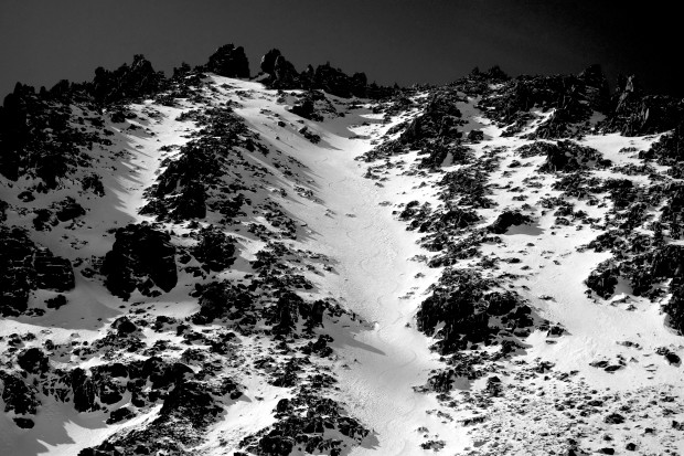 The Tower Chute that I skied today and Friday.