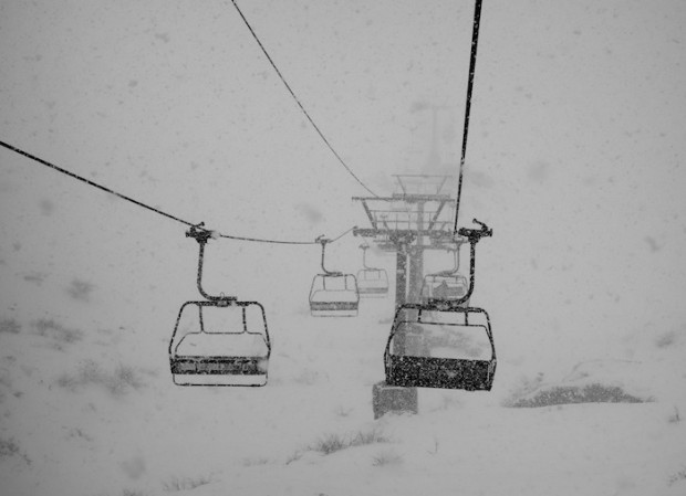 Nubes chair at Catedral ski resort in Bariloche, Argentina today.  photo:  snowbrains.com