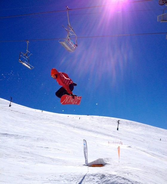 360 grab on jump #2 today.