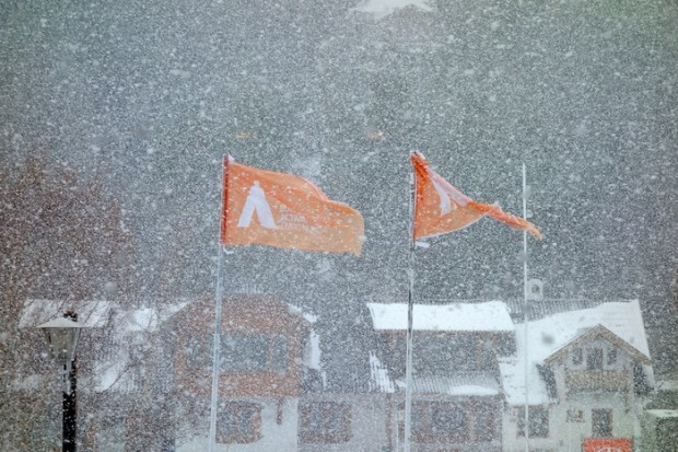Catedral ski resort in Bariloche, Argentina was closed by this storm today.  photo at 3:00pm local time.