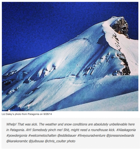 Liz Daley social media post on September 28th, 2014.