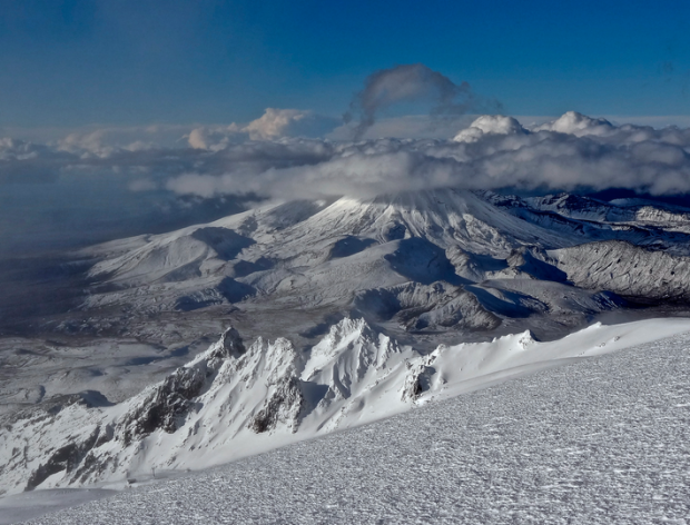 Amazing views as we toured to the summit of Ruapehu