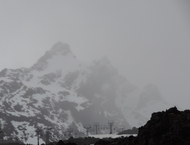 a quick clearing revealed a low snow pack