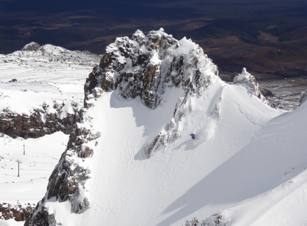 Rubens finding a nice line off the Pinnacles