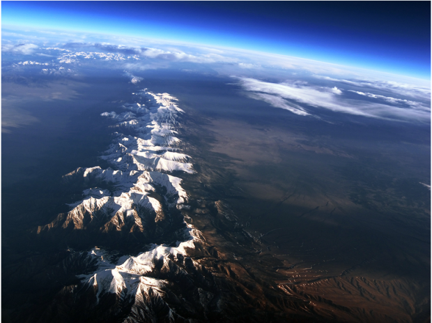 Sangro de Cristo Range, CO from a weather ballon.