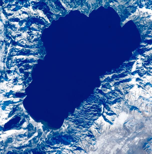 Lake Tahoe from space.