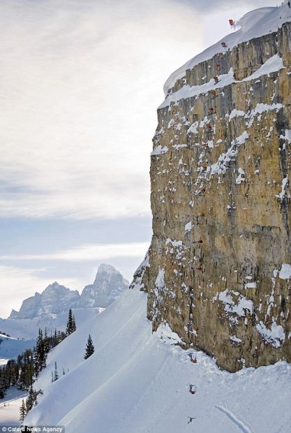 Jamie PIerre's 245-foot World Record cliff jump, that has now been surpassed by Fred Syversen went 351-feet.