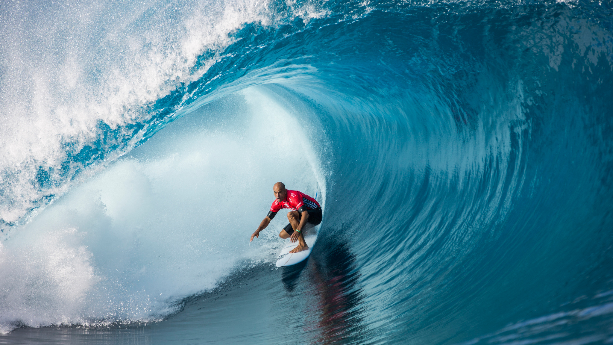 Kelly Slater at Teahupoo, Tahiti where we placed 2nd this year.