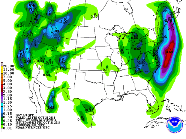 Precipitation forecast thru Sunday.