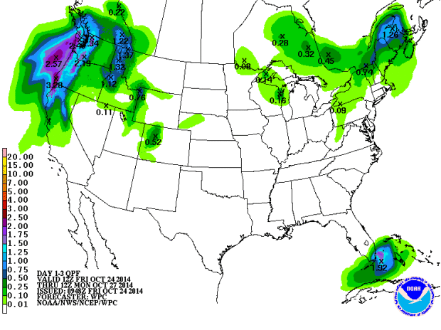 Precipitation is headed to Wyoming.  