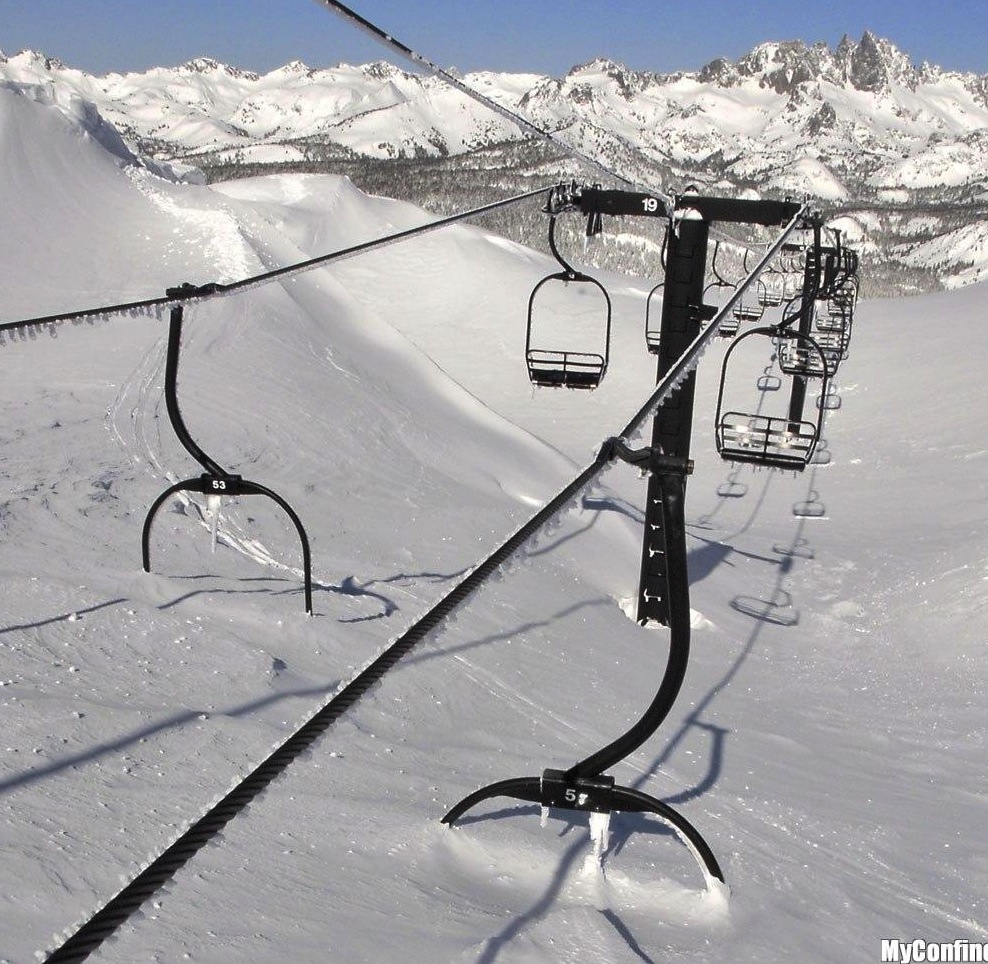 Deep snow. Mammoth, CA.