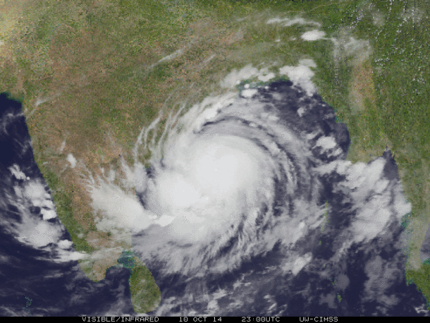 Category 4 Cyclone Hud Hud hit the hikers location on Tuesday and unleashed an unimaginable snowstorm.