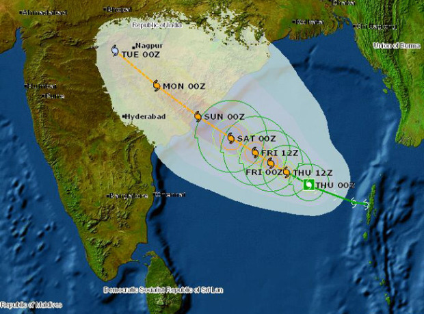 Category 4 Cyclone Hud Hud hit the hikers location on Tuesday and unleashed an unimaginable snowstorm.