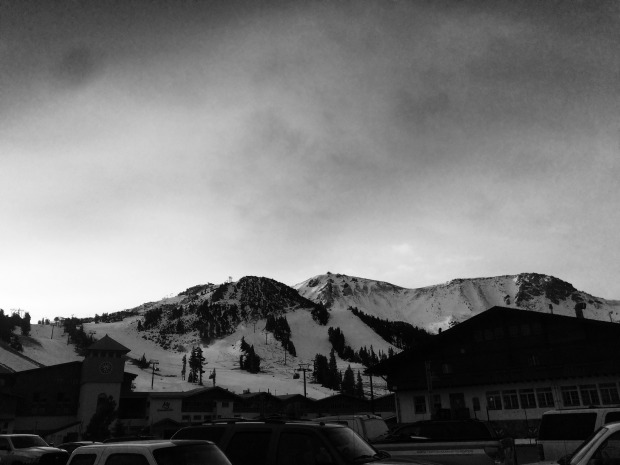 Mammoth looking good from the parking lot