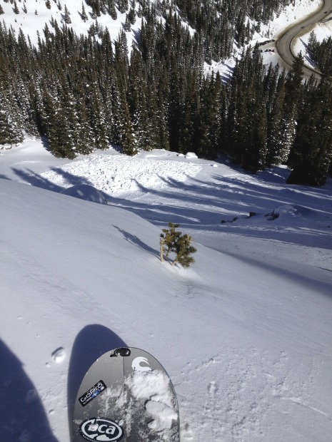 Avalanche debris on the west side of Berthoud Pass