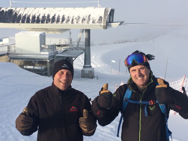 GM) and Scott Bowen (Mountain Manager) thumbs up 11-29-14