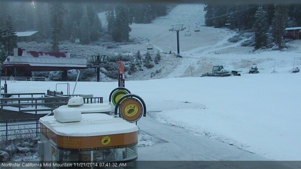 Northstar mid-mountain Squaw's at 7:45am today, November 21st, 2014.