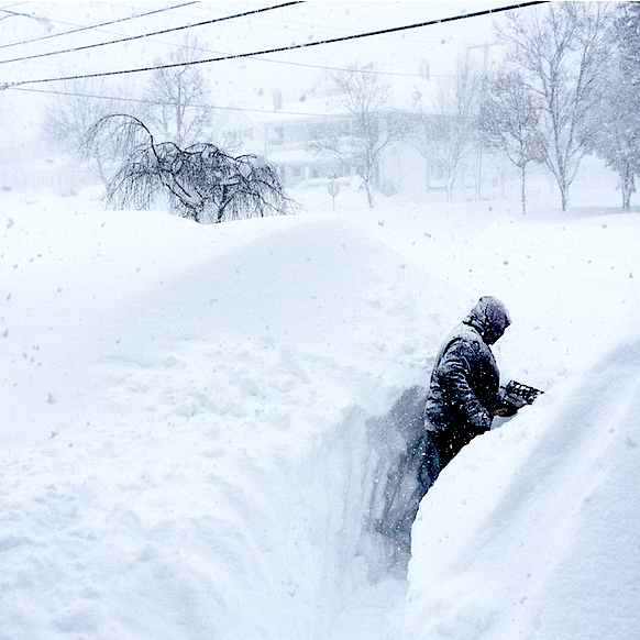 All this snow fell in one day. Buffalo, NY yesterday