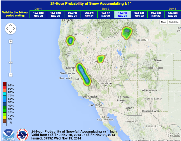 NOAA's Squaw Valley Forecast