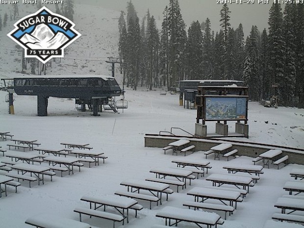 Sugar Bowl base at 11:30am today.