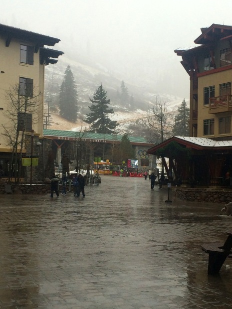Not much new snow at the base of Squaw.  November 29th, 2014.