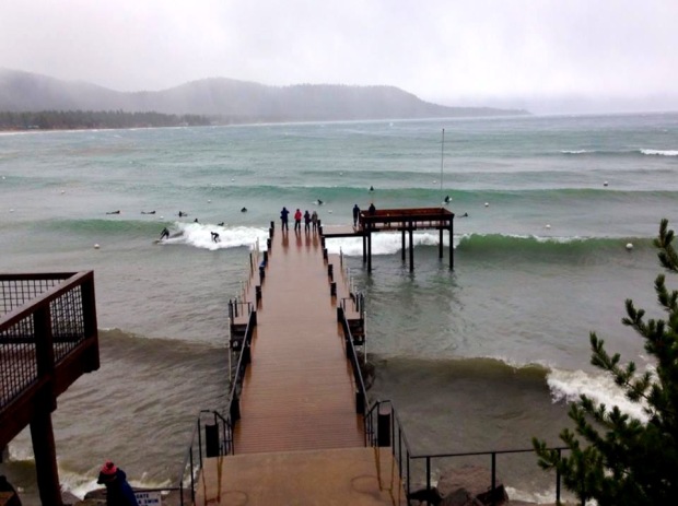 Surfing Lake Tahoe today.  photo:  Scott Gaffney