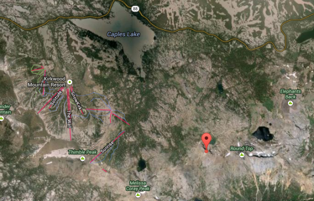 Exact location of Avalanche yesterday