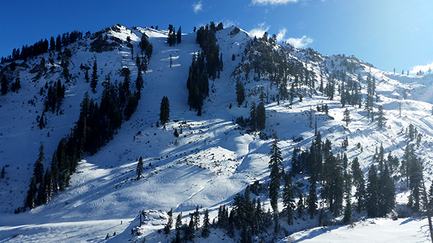 West Face and Chute 75, the lower portions were skiing GOOD!