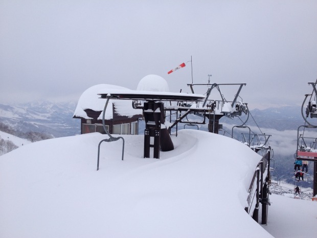 Some chairlifts didn't stand a chance in Japan this year. photo: snowbrains
